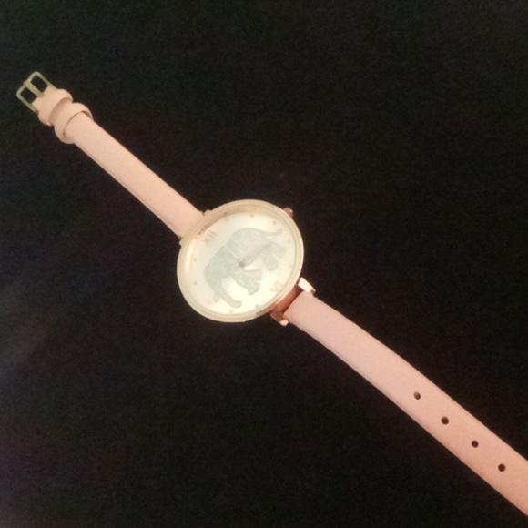 Jessica Carlyle elephant watch Stainless steel back pink thin leather band - Picture 4 of 8